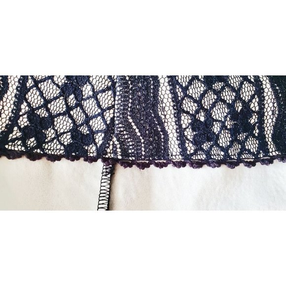 SALE Free People Miss Connections Black Lace Nude Lined Mini Fit & Flare Dress 0 - Picture 7 of 12